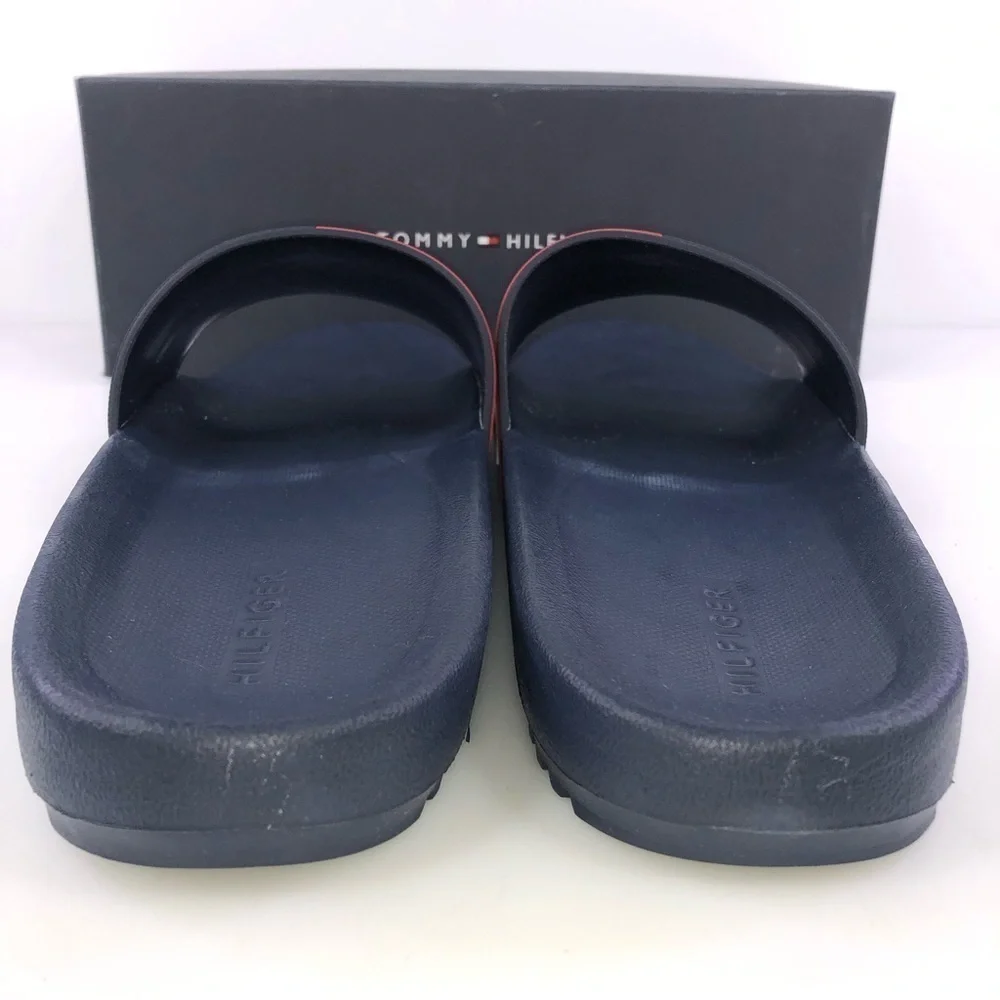 Tommy Hilfiger Men's Rafael Color Block Pool Slides in Gray-Size 13M